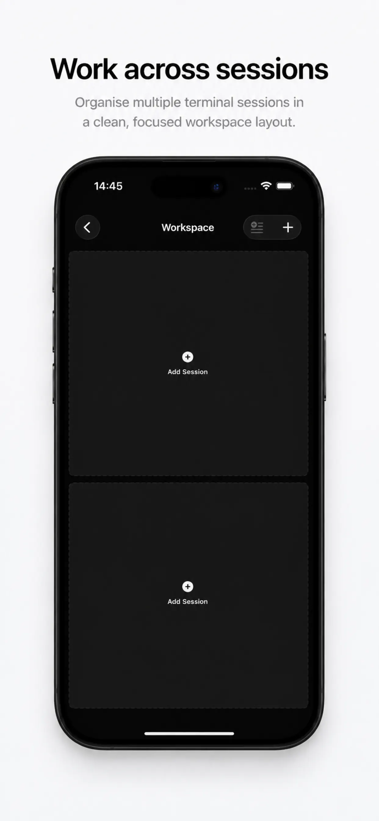 Sessions screenshot